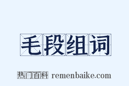 毛段组词是什么意思的图片